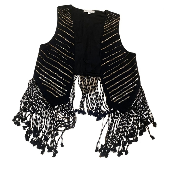 Maje Tops - EUC Maje Fringe Fall Vest